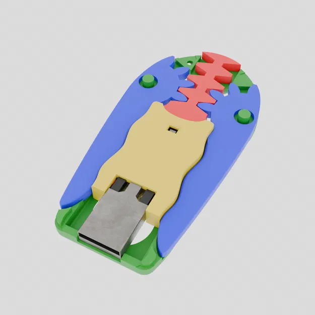 Tire-clé – Vỏ USB cơ khí kiểu tire-bouchon, đóng mở “click” - Image 2