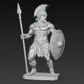 Tượng thần Ares với giáo, mũ giáp và khiên - Thumbnail 4