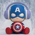 Captain America Dễ Thương Đeo Tai Nghe - Thumbnail 1