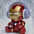 Iron Man Dễ Thương Đeo Tai Nghe (Cute Iron Man with Headphone) - Thumbnail 2