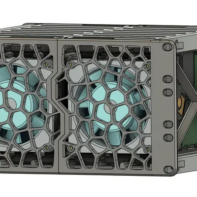 Khung HDD 3U gắn rack 10" (6x 3.5") V1