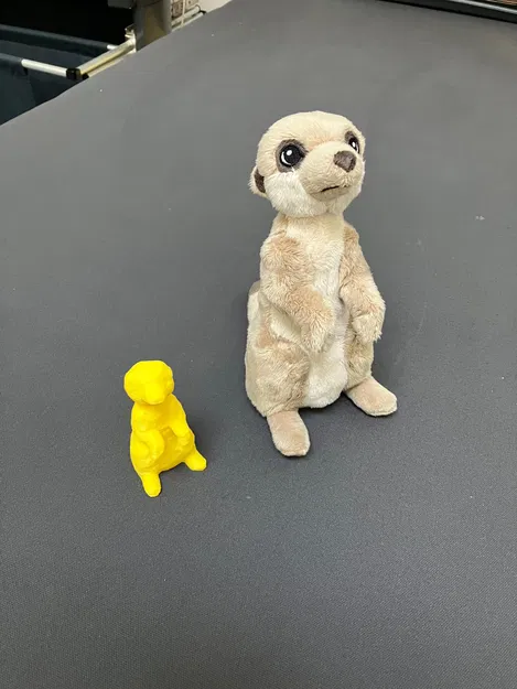 Low poly MEERKAT (Chồn đất) – 3D scan thú nhồi bông IKEA - Image 1