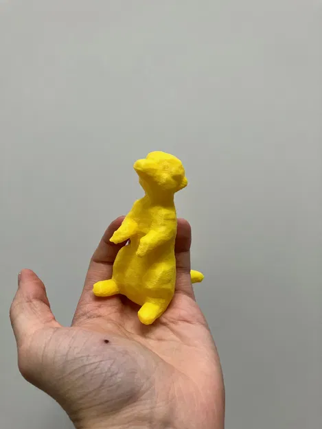 Low poly MEERKAT (Chồn đất) – 3D scan thú nhồi bông IKEA - Image 2