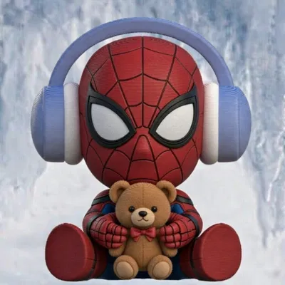 Spiderman Dễ Thương Đeo Headphone (Cute Spiderman with Headphone)