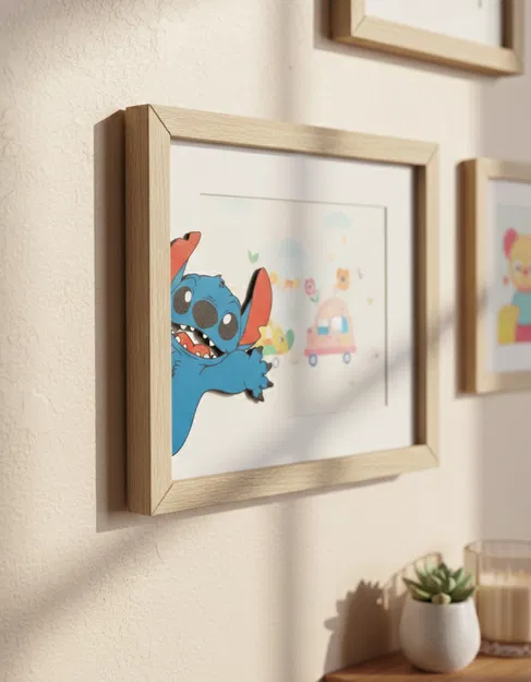 Lilo & Stitch – Decor 2D (Stitch thò ra sau góc/khung) - Image 1