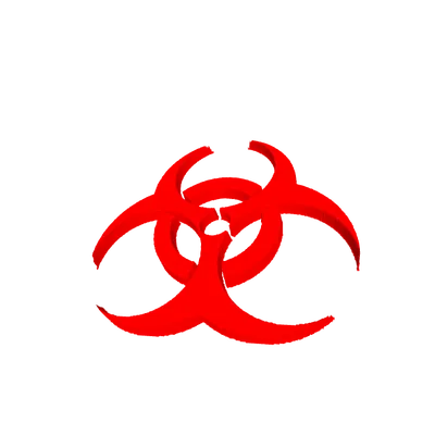 Biểu Tượng Nguy Hiểm "Hazard" In 3D Độc Đáo