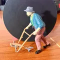 Tượng người nông dân với cái cày v2 cho presepe - Thumbnail 1