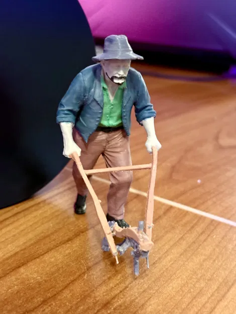 Tượng người nông dân với cái cày v2 cho presepe - Image 2