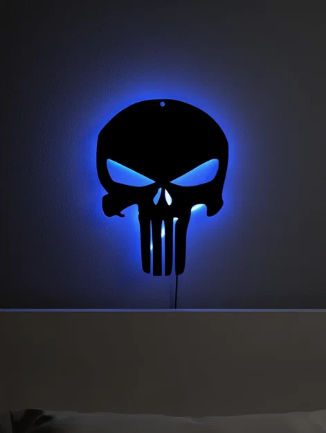 Đèn treo tường Punisher – Skull phát sáng nền (Backlit) - Image 2