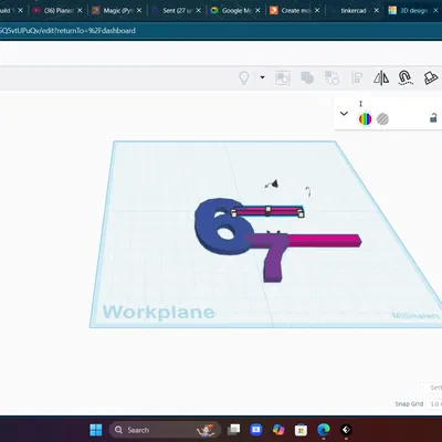 Móc Khóa Số 6 và 7 "67 design" Cho Bé