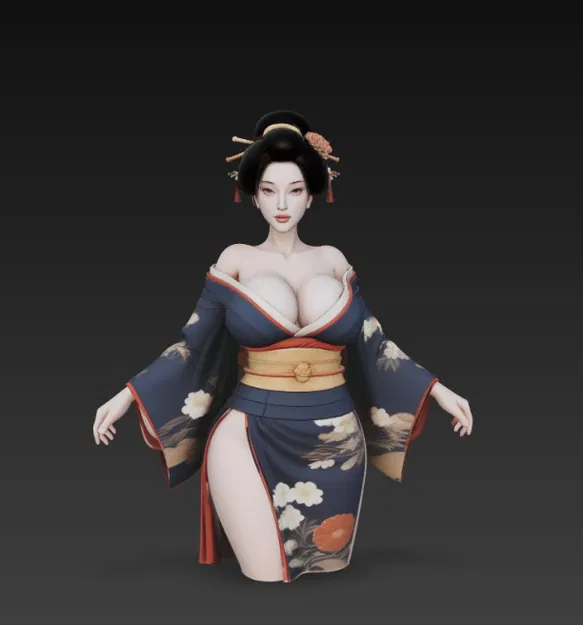 Cô gái Nhật gợi cảm ngực lớn trong trang phục truyền thống - Image 4