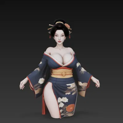 Cô gái Nhật gợi cảm ngực lớn trong trang phục truyền thống