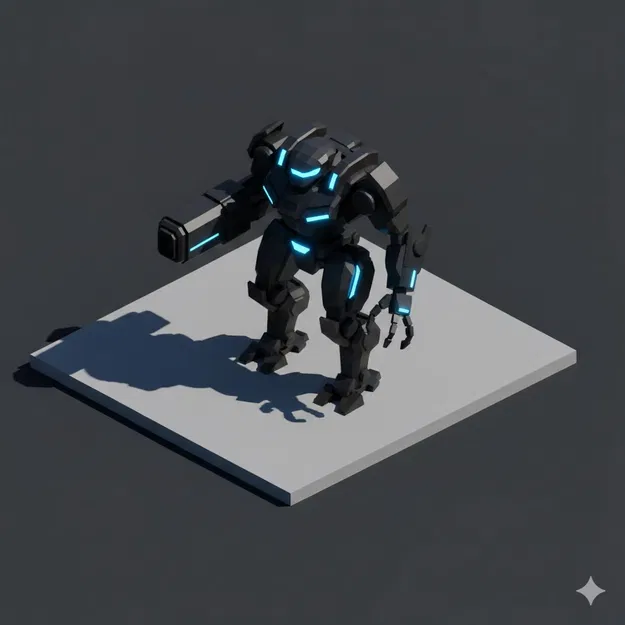 Bộ Giáp Mech Low Poly - Image 1
