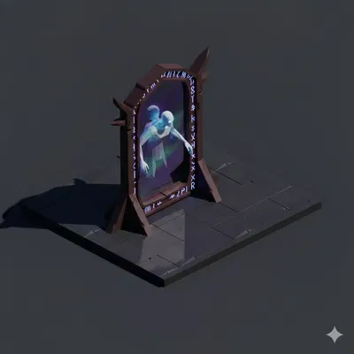 Gương Ma Ám Low Poly (Low Poly Haunted Mirror)