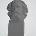 Tượng bán thân Karl Marx low poly - Thumbnail 4