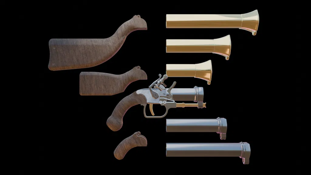 Súng lục Flintlock hoạt động được (Nerf) – Working Flintlock Pistol (Nerf) - Image 6