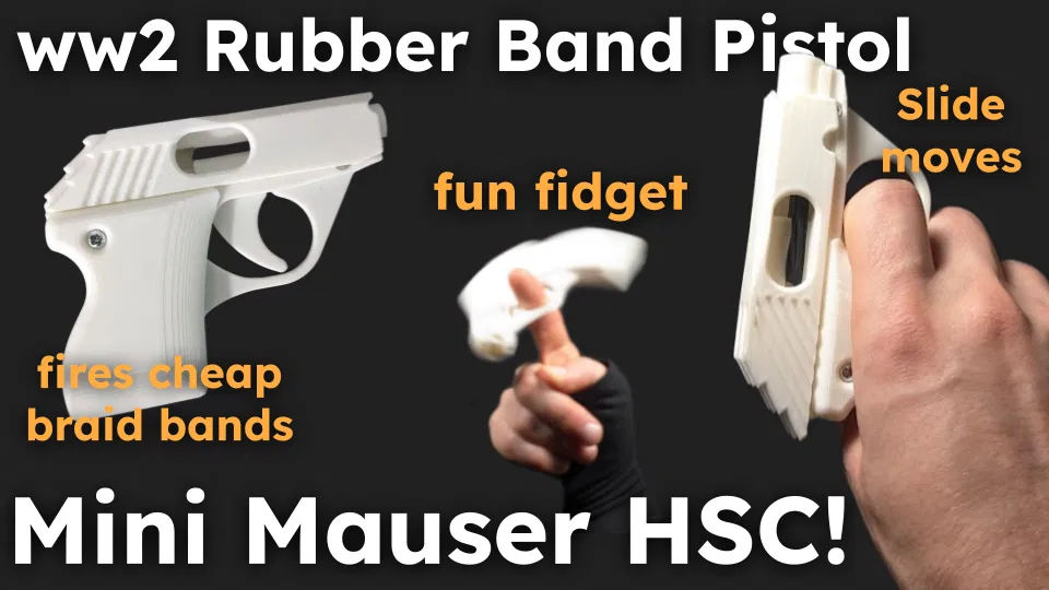 Mini Mauser HSC - Súng thun bắn 3 phát (Working Rubber Band Pistol) - Image 1