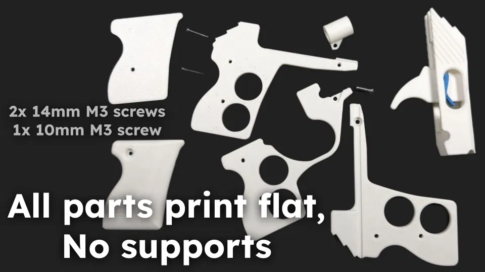 Mini Mauser HSC - Súng thun bắn 3 phát (Working Rubber Band Pistol) - Image 3