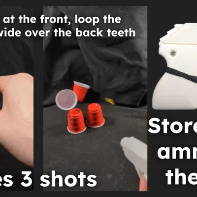 Mini Mauser HSC - Súng thun bắn 3 phát (Working Rubber Band Pistol)