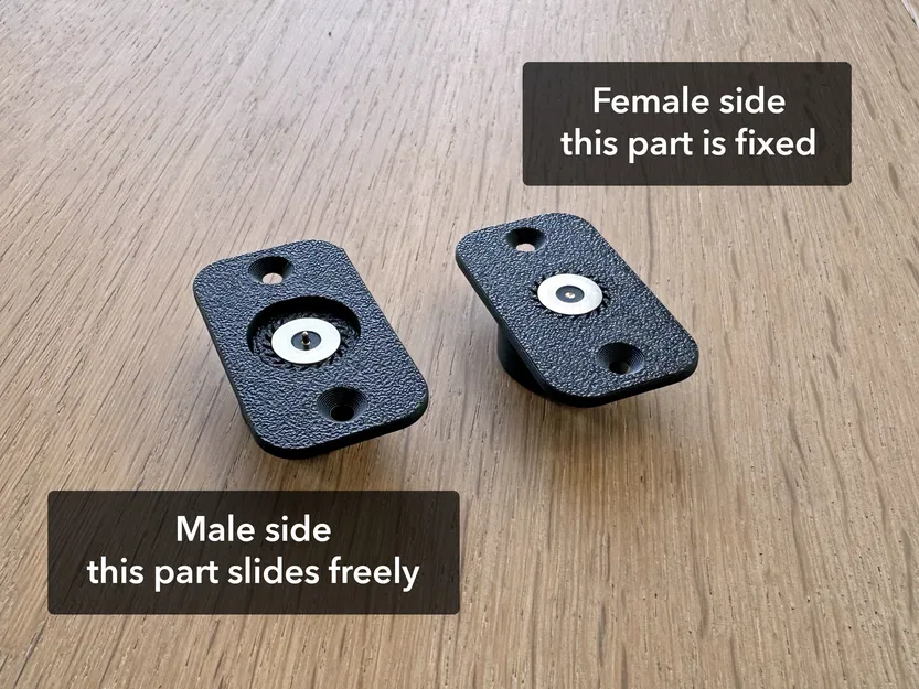 Mount đầu nối 2 Pin Magnetic Pogo pin connector (gắn lên gỗ) - Image 1