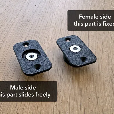 Mount đầu nối 2 Pin Magnetic Pogo pin connector (gắn lên gỗ)