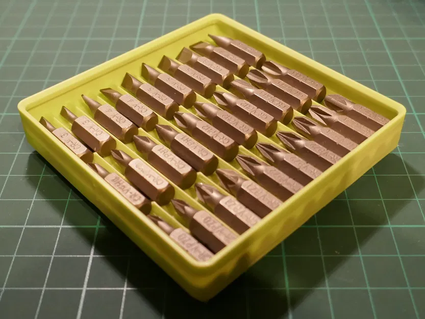 Khay Gridfinity nam châm giữ mũi vặn hex bits - Image 1