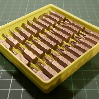 Khay Gridfinity nam châm giữ mũi vặn hex bits