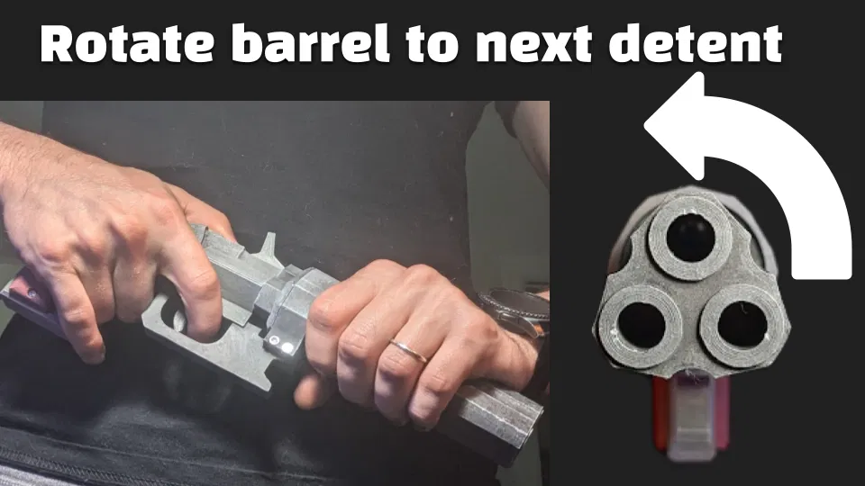 Súng đồ chơi Pepperbox “hoạt động” – Disco Elysium (Villiers 9mm) - Image 3