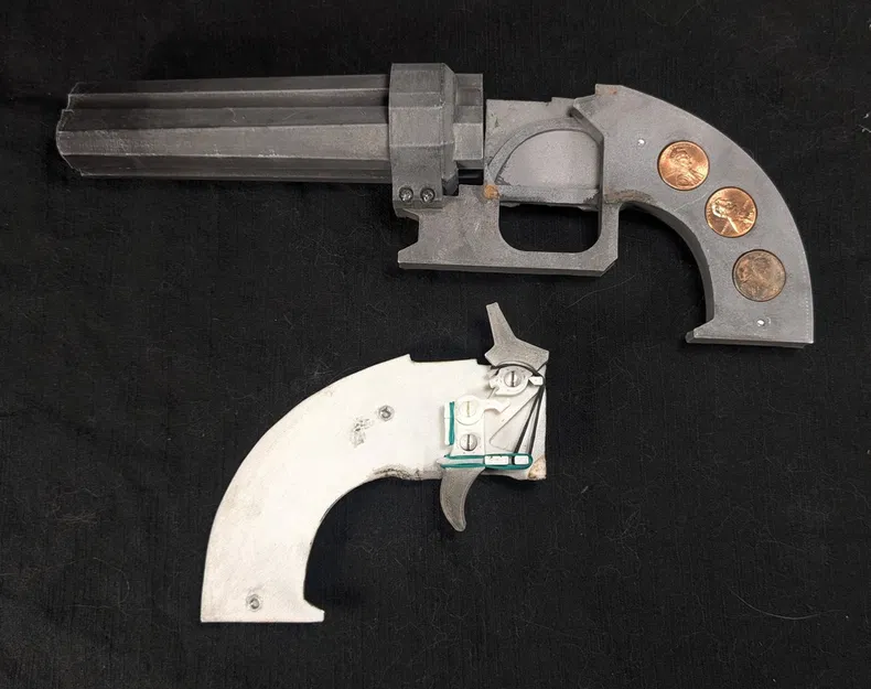 Súng đồ chơi Pepperbox “hoạt động” – Disco Elysium (Villiers 9mm) - Image 4