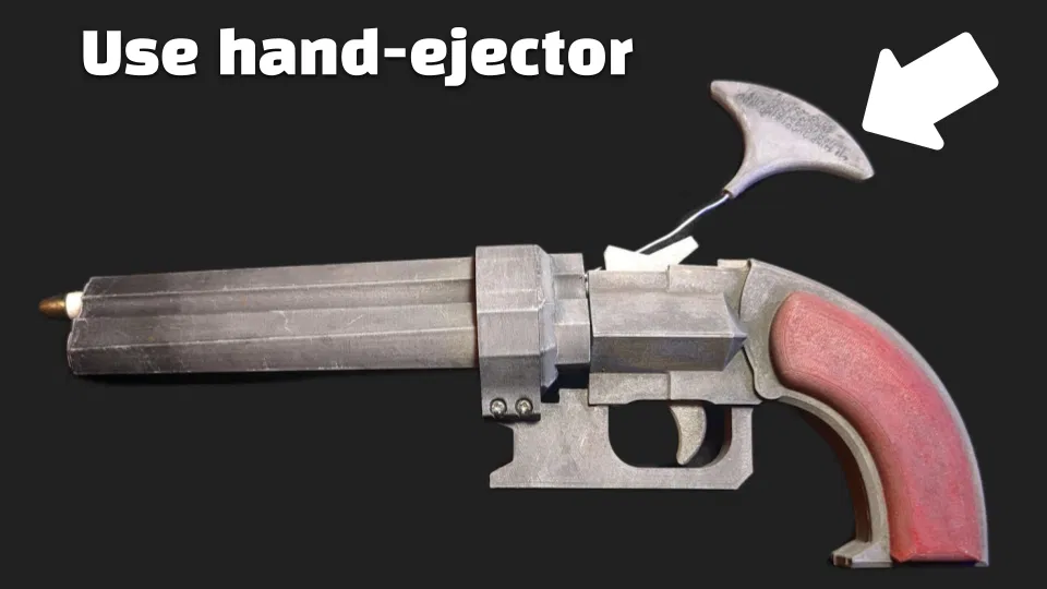 Súng đồ chơi Pepperbox “hoạt động” – Disco Elysium (Villiers 9mm) - Image 9