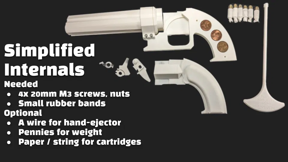 Súng đồ chơi Pepperbox “hoạt động” – Disco Elysium (Villiers 9mm) - Image 10