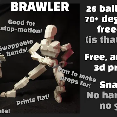 Brawler = Mô hình Action Figure in 3D hoàn toàn