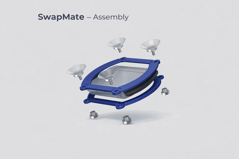 SwapMate – giá đỡ suction cup cho đĩa đỗ xe điện tử ParkLite - Image 4