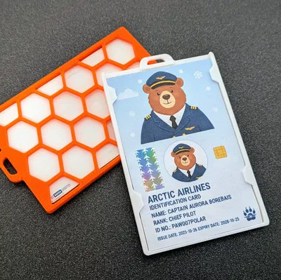 Khung đựng thẻ ID/Badge họa tiết lục giác