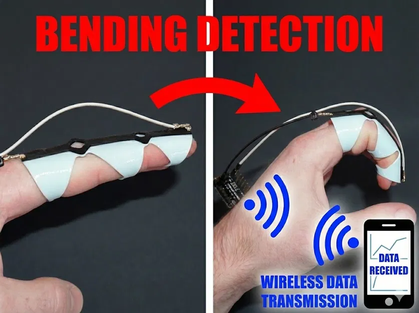 OpenPrintSense - Găng tay cảm biến flex BLE in 3D - Image 1