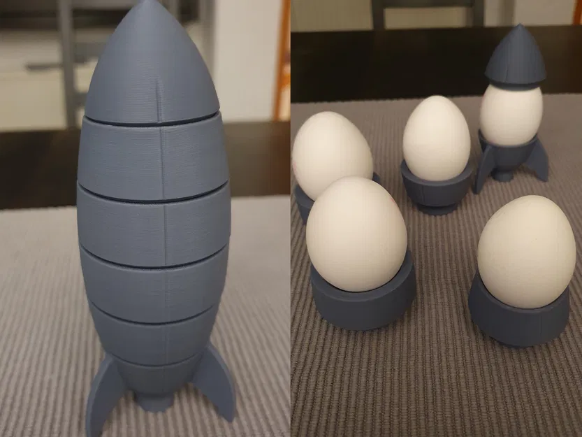 Giá đựng trứng tên lửa (rocket egg cup) – bản Family Edition - Image 1
