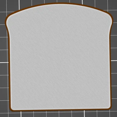 Miếng bánh mì lát/Toast viền cháy sậm, không cần MMU/AMS