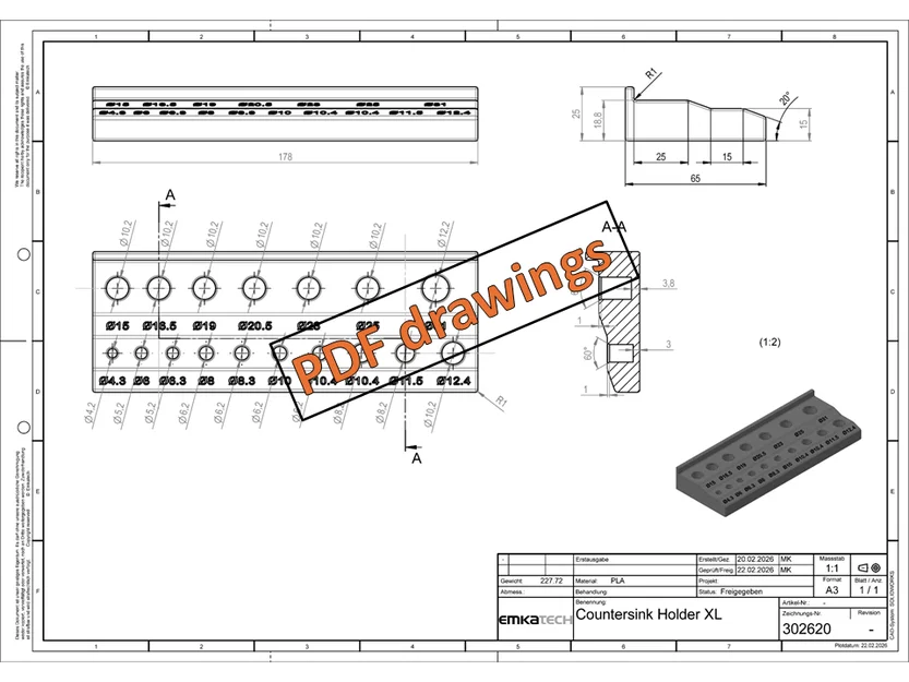 Countersink Holder XL – Giá giữ chính xác cho Countersink (17 kích cỡ) - Image 4