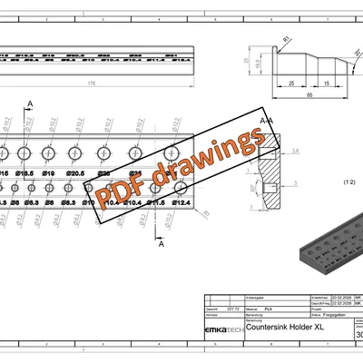 Countersink Holder XL – Giá giữ chính xác cho Countersink (17 kích cỡ)