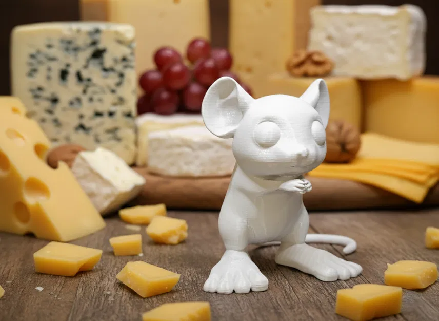 Chuột Chibi Chân Bự Dễ Thương - Tượng Mini Stylized - Chi Tiết Cao - Image 1