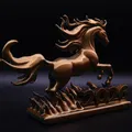 Tượng 3D Flame Horse 2026 – Ngựa Lửa 2026 - Thumbnail 3