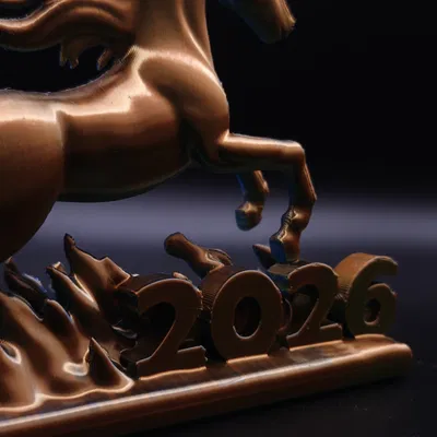 Tượng 3D Flame Horse 2026 – Ngựa Lửa 2026