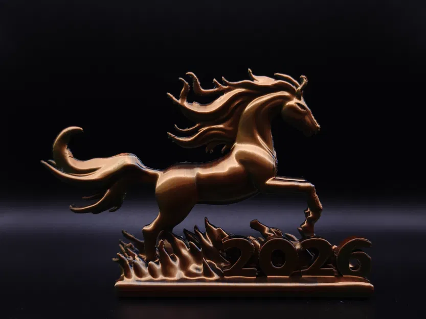 Tượng 3D Flame Horse 2026 – Ngựa Lửa 2026 - Image 5