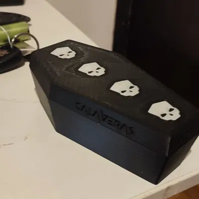 Caja ataud – Hộp quan tài mini họa tiết đầu lâu