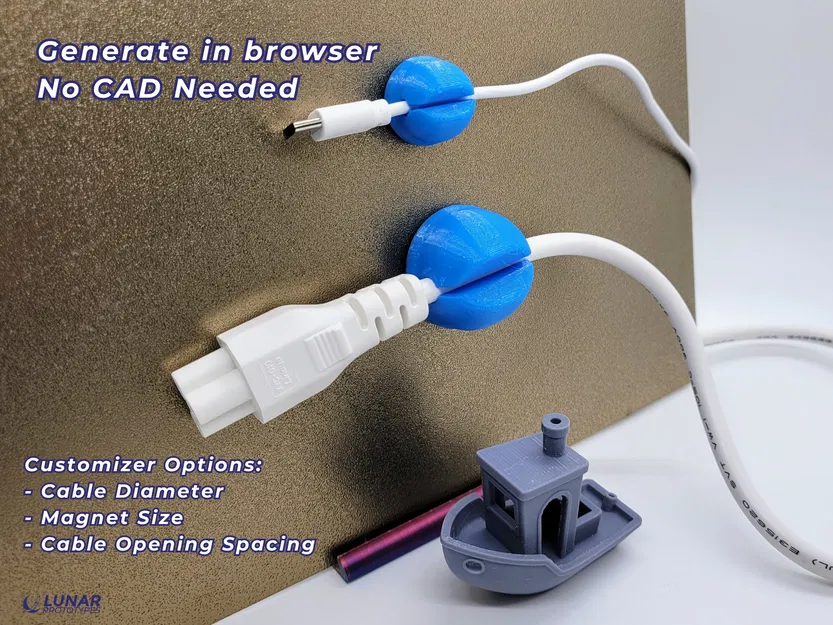 Giá giữ cáp nam châm Magnetic Cable Holder - Image 1