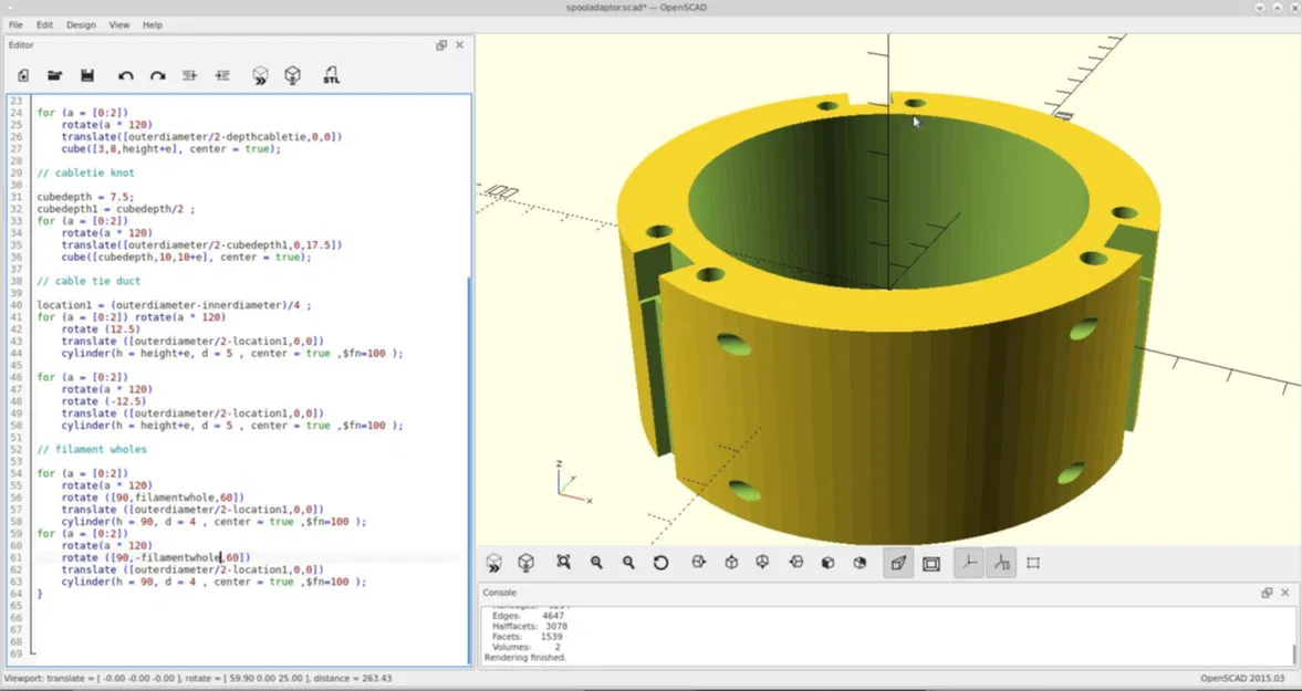 Adaptor spool tái sử dụng in 3D (Parametric OpenSCAD) - Image 14