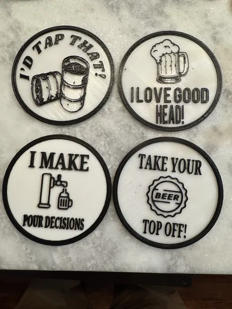 Đế lót ly bia hài hước (Funny Beer Coasters) - Image 1