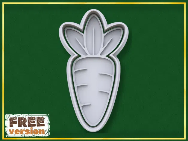 Khuôn Cắt Bánh Quy Cà Rốt Phục Sinh (Easter Carrot Cookie Cutter) - Image 1