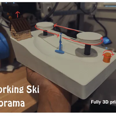 Working Ski Diorama – Mô hình diorama trượt tuyết có cơ chế chạy