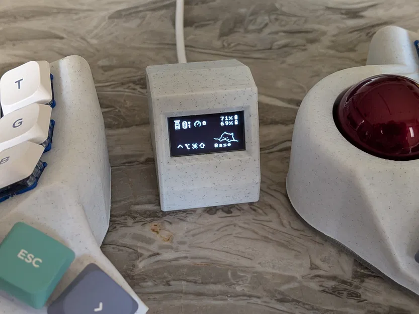 Case ZMK dongle kiểu Englmaxi cho SSD1306 & Xiao BLE (không cần hàn) - Image 1